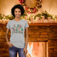 Vintage All Booked for Christmas Reader T-Shirt