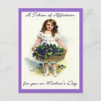 Vintage For You on Mothers Day, Token of Affection Postcard