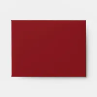 Crimson & Evergreen Christmas Wedding Envelope