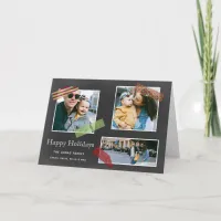 Chalkboard Washi Tape Multiple Photo Collage Holiday Card