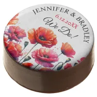 Red Poppies Floral Wedding  Chocolate Covered Oreo