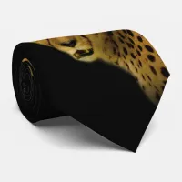 Trading Glances with a Magnificent Cheetah Neck Tie
