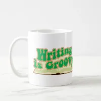 Writing Is Groovy Fun Author Retro Book Style Coffee Mug