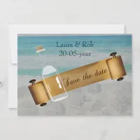 Message in a bottle Beach Wedding Save The Date