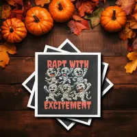 Funny Dancing Mummies Rapt with Excitement Paper Dinner Napkins