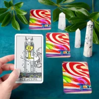 Santa Monica Pier swirly Candy AI Art Tarot