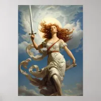 Goddess of Liberty and Freedom painting Poster