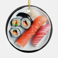 Funny Sushi Pun Christmas  Ceramic Ornament