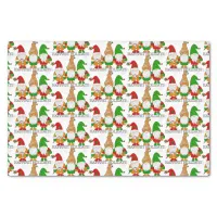 Happy Holidays Christmas Gnomes Festive Cute Tissue Paper