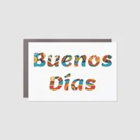 Bright Colorful Buenos Días Spanish Good Morning Car Magnet