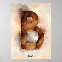 B is For Bear Poster