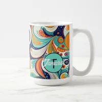 60s 70s Vibe Retro Swirls Abstract Pat#1 ID1069 Coffee Mug