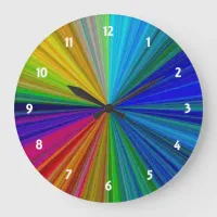 Circular Gradient Rainbow Large Clock
