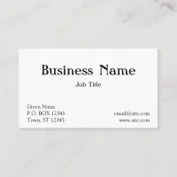 Minimalist Black Polka Dot Business Card