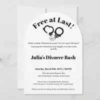 Funny Divorce Freedom Free at Last Invitation