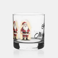 Retro Santa Christmas Whiskey Glass