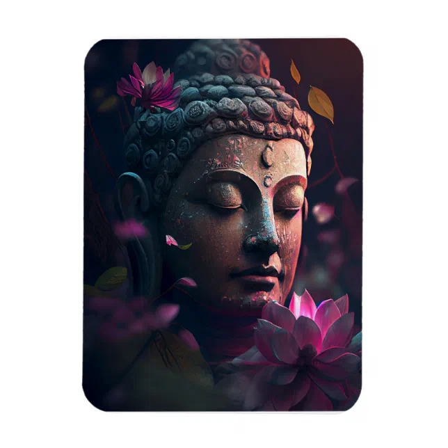 Peaceful Face of Buddha | Art Poster Magnet