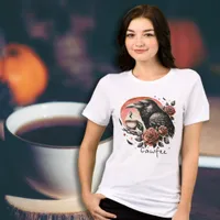 Raven Cawfee Funny Black Bird Halloween  Tri-Blend Shirt