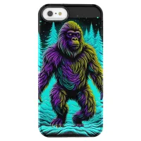 Sasquatch in Teal Background