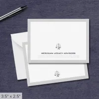 Simple Elegant Legal Note Card