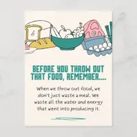 Fight Food Waste Climate Impact Poster Postcard