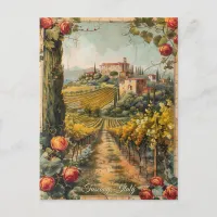 Antique Tuscany Romantic Oil Painting Travel Art Postcard