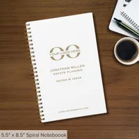 Professional White Custom Logo Notebook