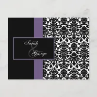 violet Wedding rsvp card