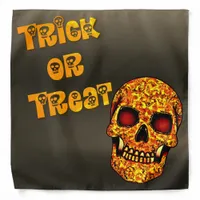 Trick or treat frightening Halloween skull Bandana