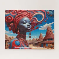 Afrofuturism :Vibrant African Beauty & Heritage Jigsaw Puzzle