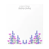 Wildflower Floral Personalized Notepad