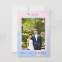 Rainbow of hope - pastel photo  thank you card