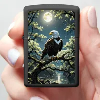 Golden Eagle Under Moonlight Zippo Lighter