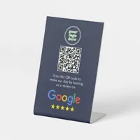 Google Reviews | Business Review Link QR Code Pedestal Sign