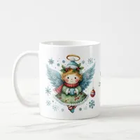 Merry Christmas Cute Angel Folk Art Style Coffee Mug