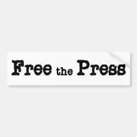 Free the Press, Support Journalists Bumper Sticker