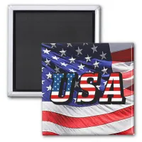 USA - American Flag Fridge Magnet