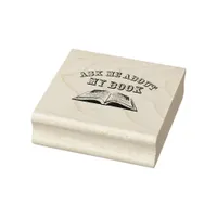 Ask About That Book Rubber Stamp