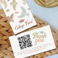 Boho College Fund QR Code Graduation Party Insert