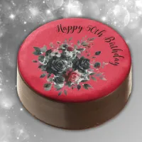 Happy 50th Birthday Red and Black Roses | Chocolate Covered Oreo