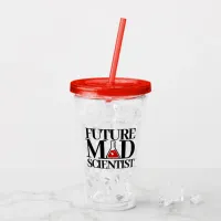 Funny Future Mad Scientist with Chemistry Beaker Acrylic Tumbler