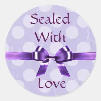 Purple & Lavender "Sealed with Love" Stickers