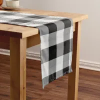 Wild Wonderful Christmas Black Buffalo Plaid ID604 Short Table Runner