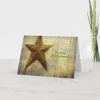 Barn Star Christmas Holiday Card