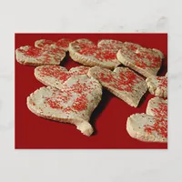 Valentines Day Heart Shaped Cookie Postcard