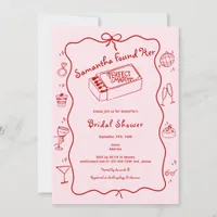 Hand Drawn Coquette Perfect Match Bridal Shower Invitation