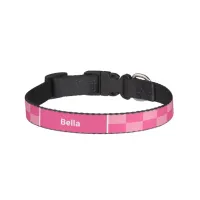 Hot Pink Light Pink Pattern Pet Collar