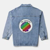Clambake Rainbow Personalized Name Womens Denim Jacket