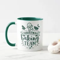 Christmas Baking Team Cute Green Holiday Mug