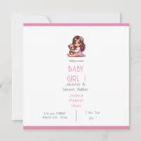 Baby Girl Birth Announcement